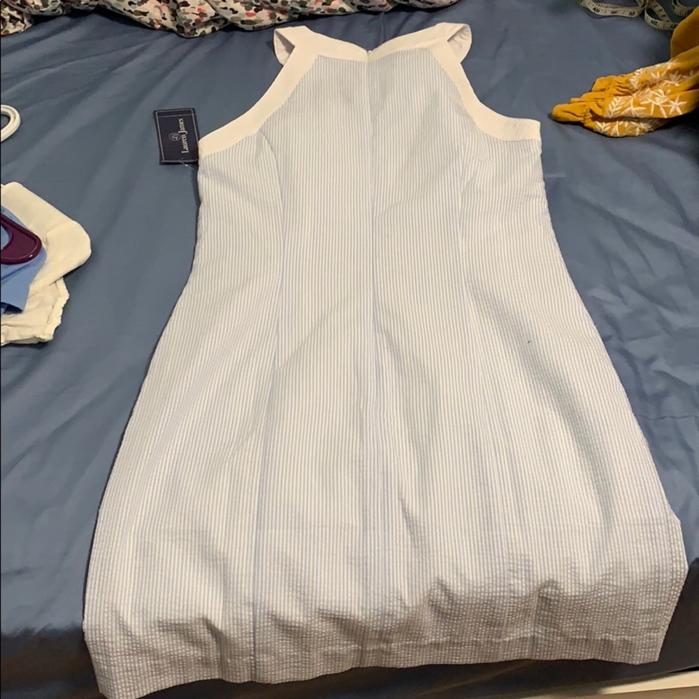 BLUE STRIPE DRESS - Picture 2 of 2